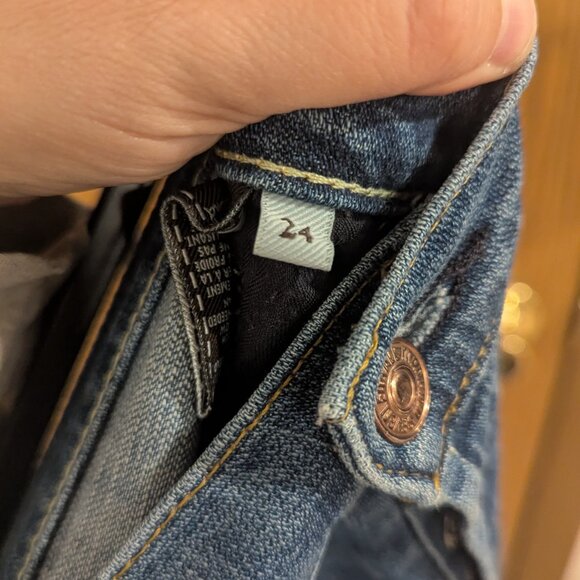 7 For All Mankind Josefina Distressed Jeans-Size 24 - Picture 4 of 5